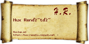 Hux Renátó névjegykártya