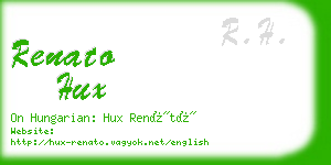 renato hux business card
